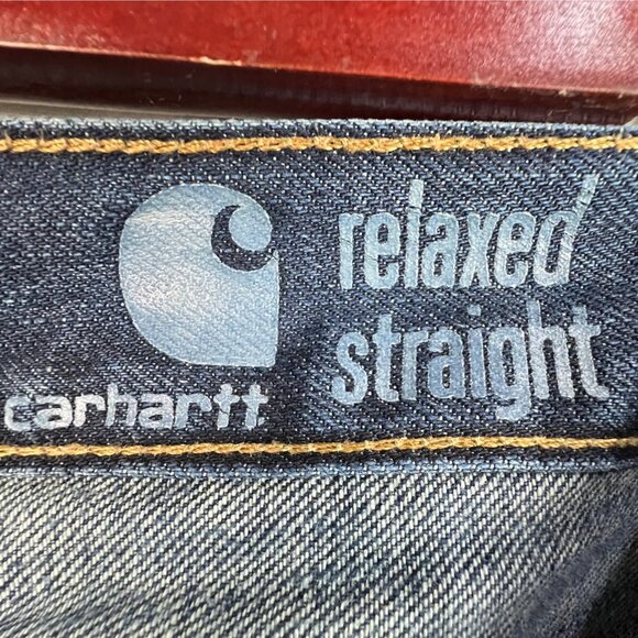 Carhartt Relaxed Fit Carpenter Straight Leg Jeans 31X34 Cotton Durable Workwear - Picture 6 of 9